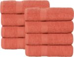 Peach Coral Cotton Bath Towels - Hình 42