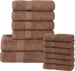 Peach Coral Cotton Bath Towels - Hình 49