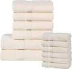 Peach Coral Cotton Bath Towels - Hình 52