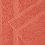 Peach Coral Cotton Bath Towels - Hình 8