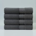 Luxury Grey Cotton Spa Towel Set - Hình 6