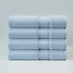 Luxury Grey Cotton Spa Towel Set - Hình 7