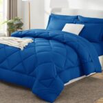 Navy Blue Quilted Comforter - Hình 12