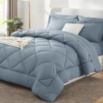Navy Blue Quilted Comforter - Hình 13