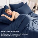 Navy Blue Quilted Comforter - Hình 3