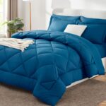 Navy Blue Quilted Comforter - Hình 35