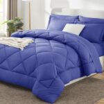 Navy Blue Quilted Comforter - Hình 44