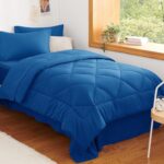 Navy Blue Quilted Comforter - Hình 49