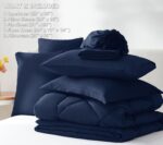 Navy Blue Quilted Comforter - Hình 6