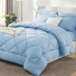 Navy Blue Quilted Comforter - Hình 60