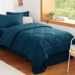 Navy Blue Quilted Comforter - Hình 70
