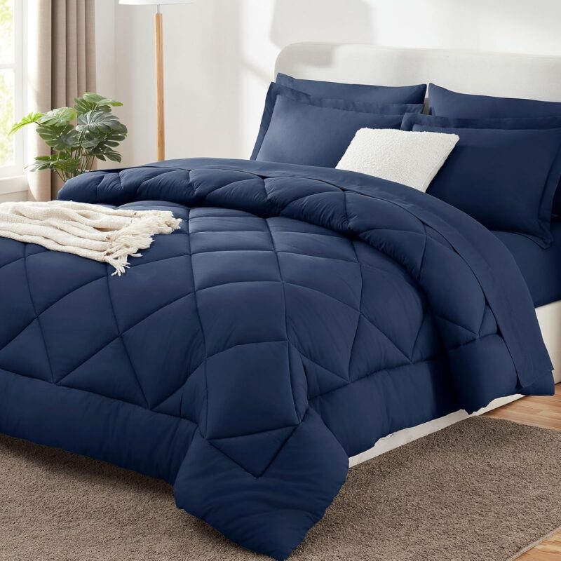 Navy Blue Quilted Comforter