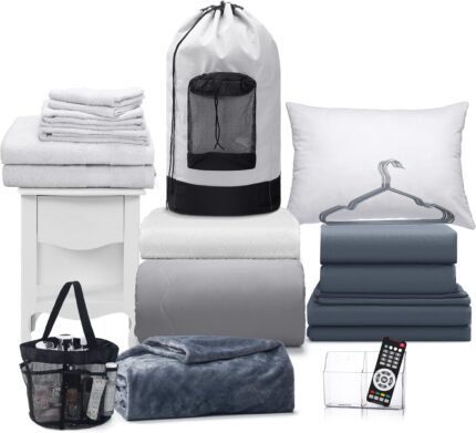 Essential Dorm Room Bedding & Bath Bundle