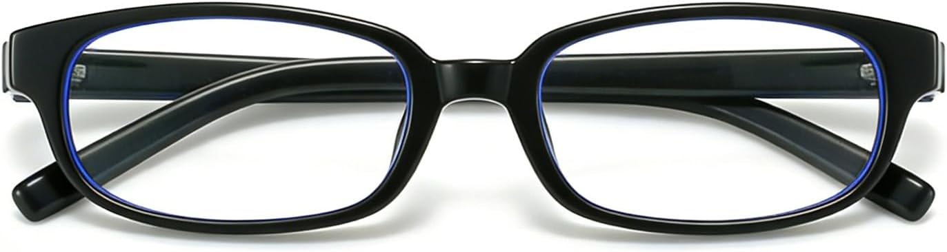 HJSTES Retro Clear Rectangle Glasses for Women Men Fake Blue Light — view 2