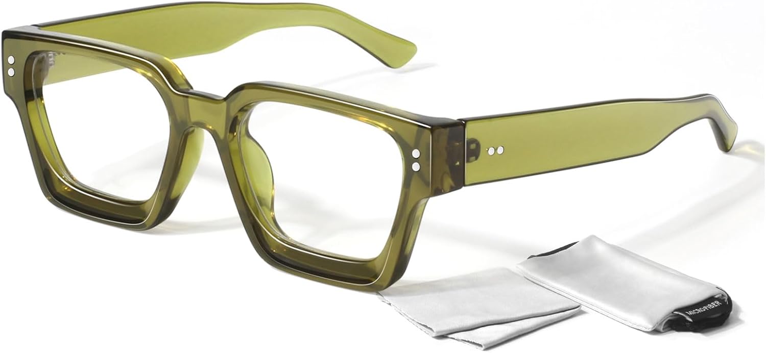 Sunier Oversized Thick Square Fake Clear Lens Glasses Women Men 100% — view 16