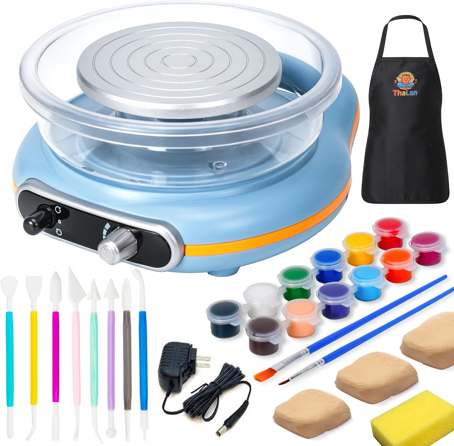Blue Electric Pottery Wheel Kit