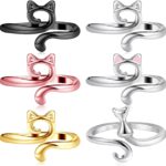 Cat Design Crochet Loop Rings
