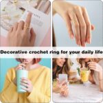 Cat Design Crochet Loop Rings