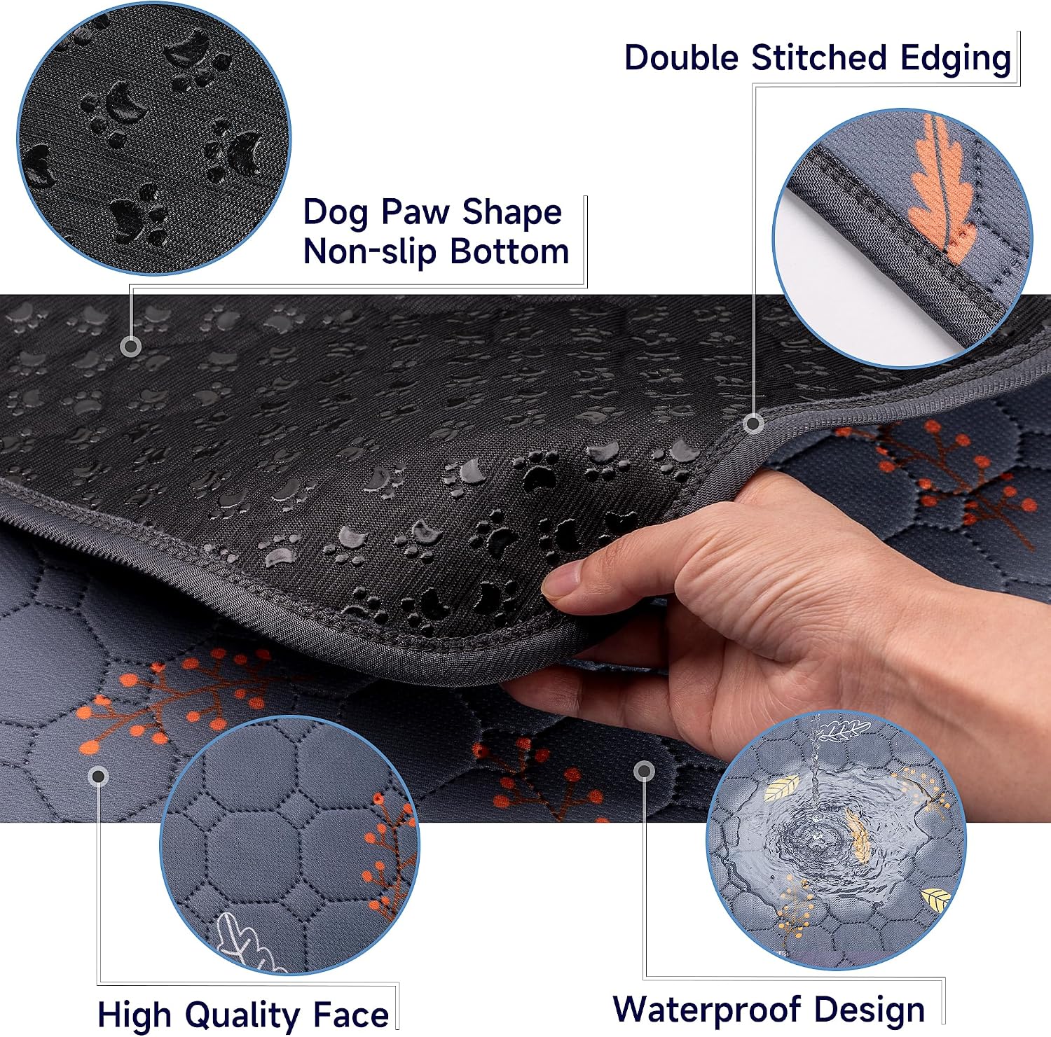 Reusable Gray Pet Pee Pads 2-Pack – Absorbent & Waterproof — view 2