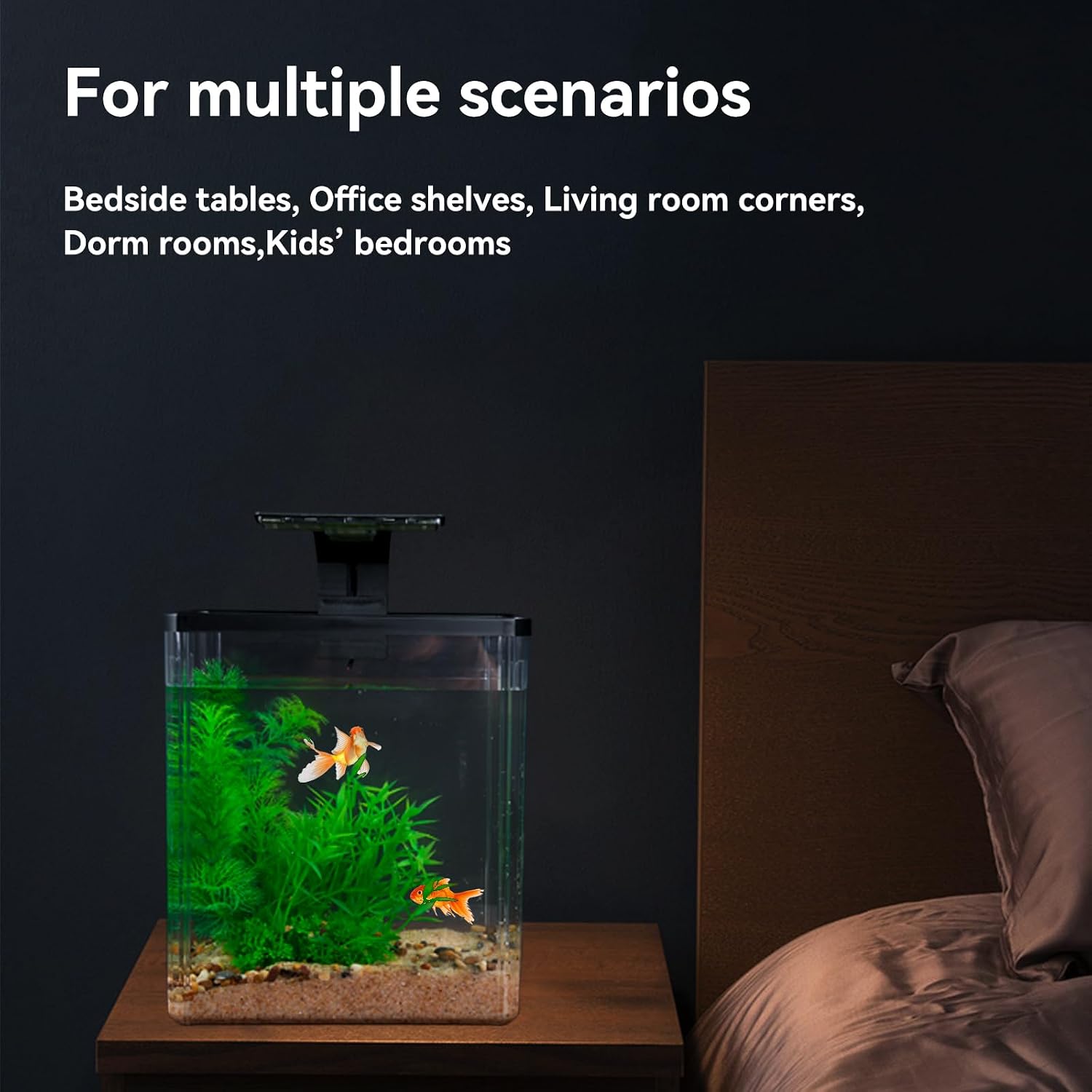 Compact 1.5 Gallon Desktop Aquarium Kit with LED Light & Filter — view 7