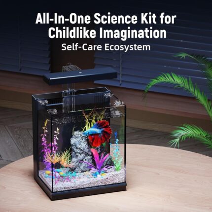 Compact Betta Fish Tank with LED Light & Bio-Ceramic Filter — view 2