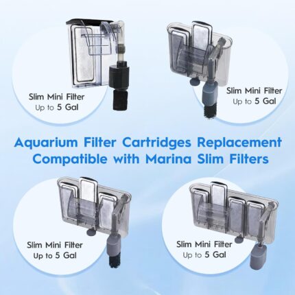 Premium Marina Slim Filter Cartridges – 18 Pack Aquarium Replacement — view 2