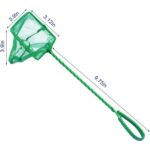 Green Aquarium Fish Net – 2-Pack with Rubber Handle – 3.9-inch — view 3