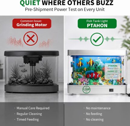 Virtual Aquarium LED Lamp – Relaxing Desktop Fish Tank — view 2