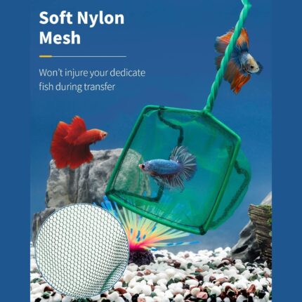 Small Green Fish Net with Soft Nylon Mesh for Aquarium — view 2