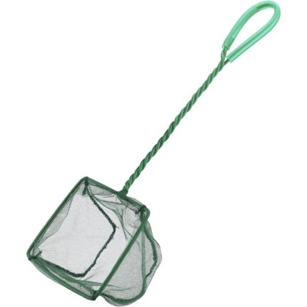 Small Green Fish Net with Soft Nylon Mesh for Aquarium