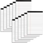 White College Ruled Notepads