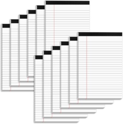 White College Ruled Notepads