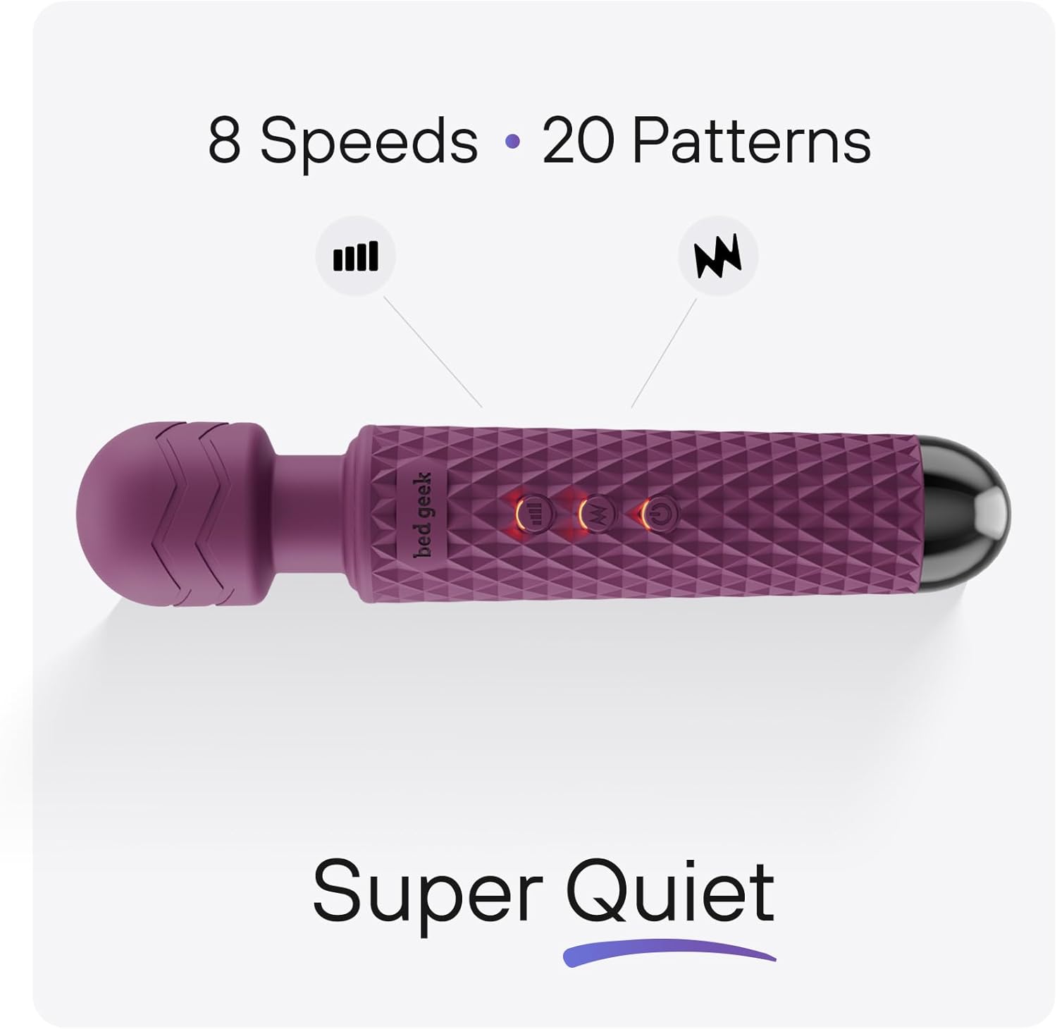 Bed Geek Purple Wand Massager - Hình 2