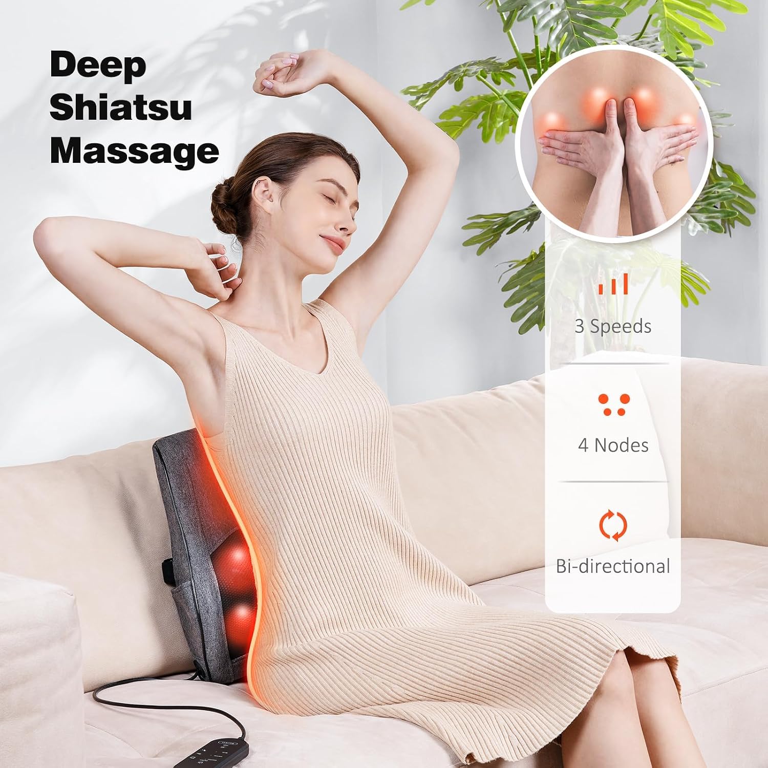 Boriwat Shiatsu Massager with Heat - Hình 4