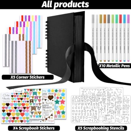 Black Scrapbook Album - Image 2