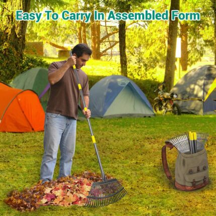 Durable Folding Garden Rake - Hình 2