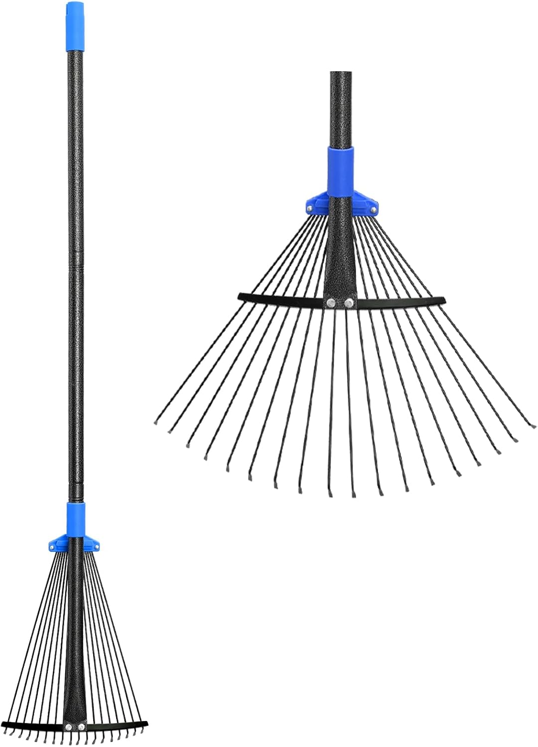 Adjustable Metal Leaf Rake Expandable Garden Leaf Rake
