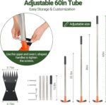 Versatile 60-inch Detachable Weeding Rake - Hình 3