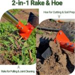 Versatile 60-inch Detachable Weeding Rake - Hình 4