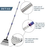 Collapsible Steel Leaf Rake - Hình 6