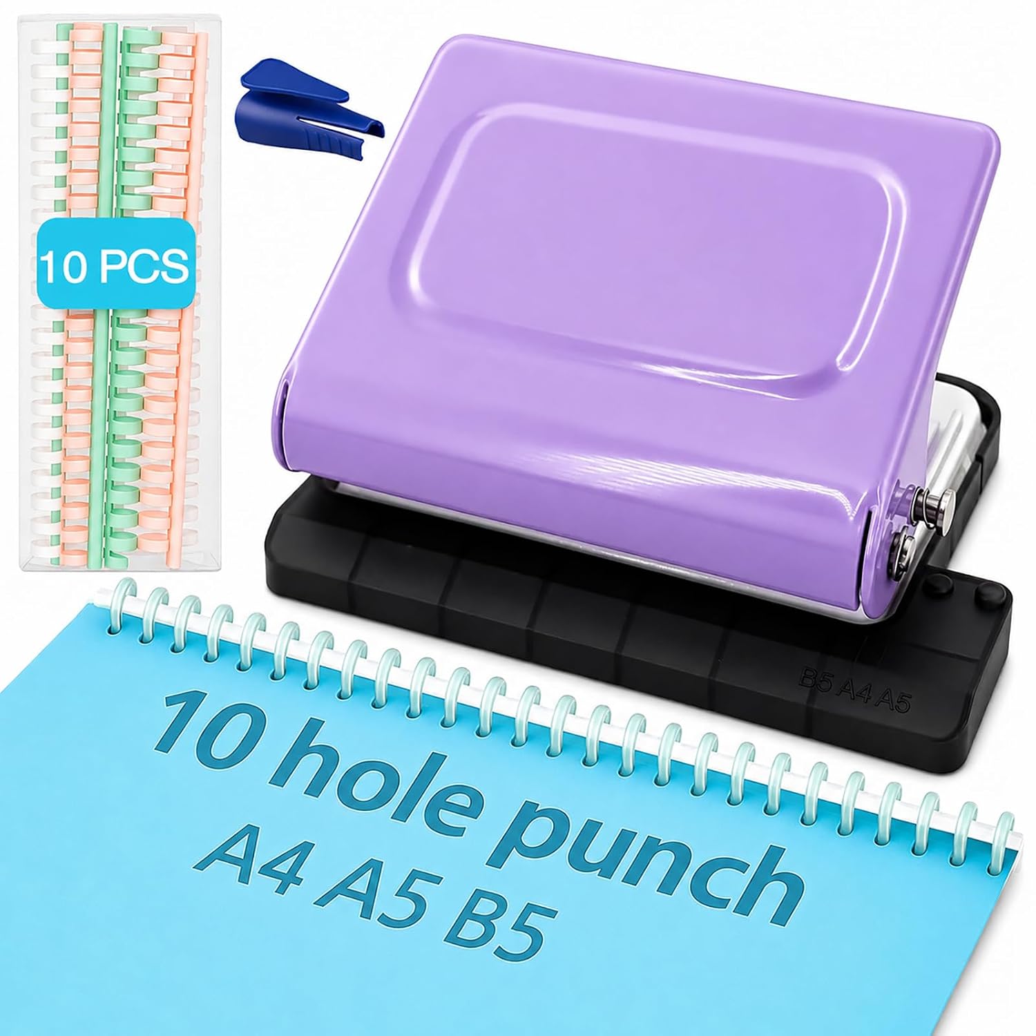 Compact 10-Hole Punch Set – Compact 10-Hole Punch & Binder Set for — image 10