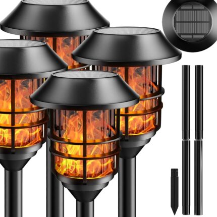 Solar Flickering Flame Path Lights
