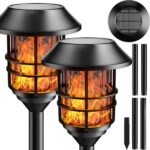 Solar Flickering Flame Path Lights