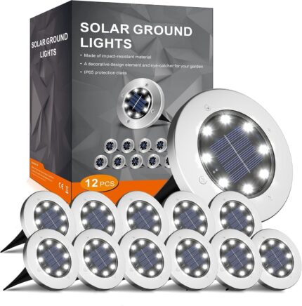 12-Pack Solar Ground Path Lights