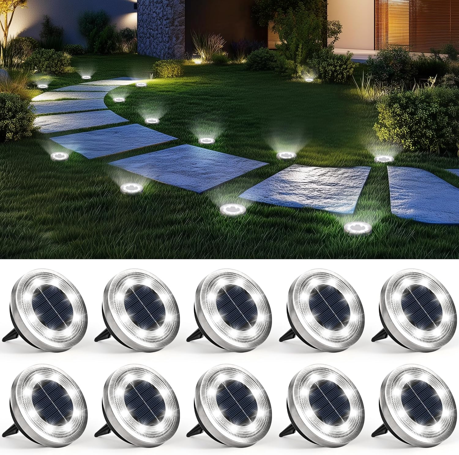 Solar Ground Lights Stainless Steel Solar Ground Lights