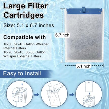 Premium Whisper Bio-Bag Filter Cartridges – Large 6-Pack — view 2