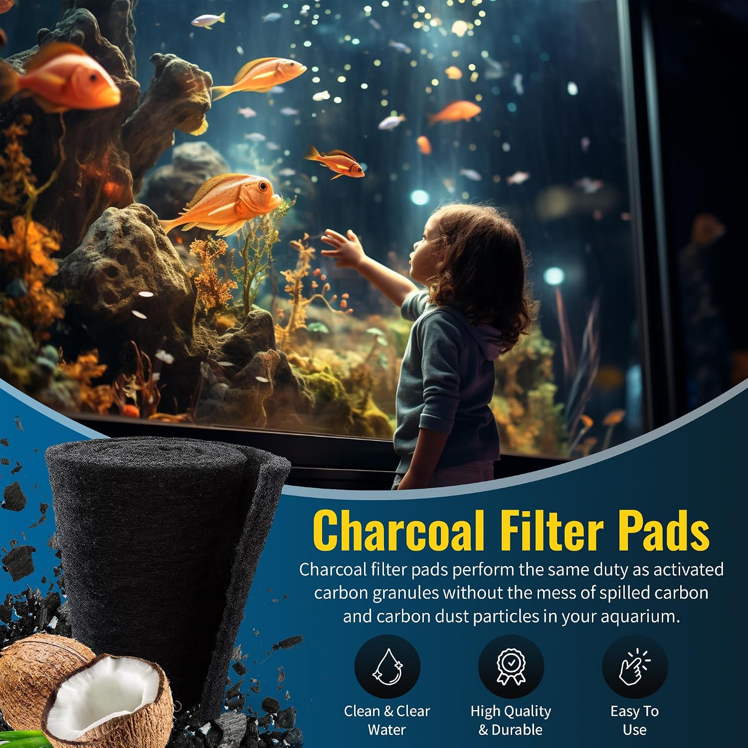 Activated Carbon Filter Media Pad – Premium Activated Carbon — view 3