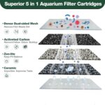 5-in-1 Advanced Aquarium Filter Cartridges with Zeo-lite (8-Pack) — view 3