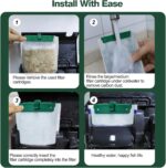 5-in-1 Advanced Aquarium Filter Cartridges with Zeo-lite (8-Pack) — view 5