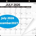 Large 18-Month Desk Pad Calendar